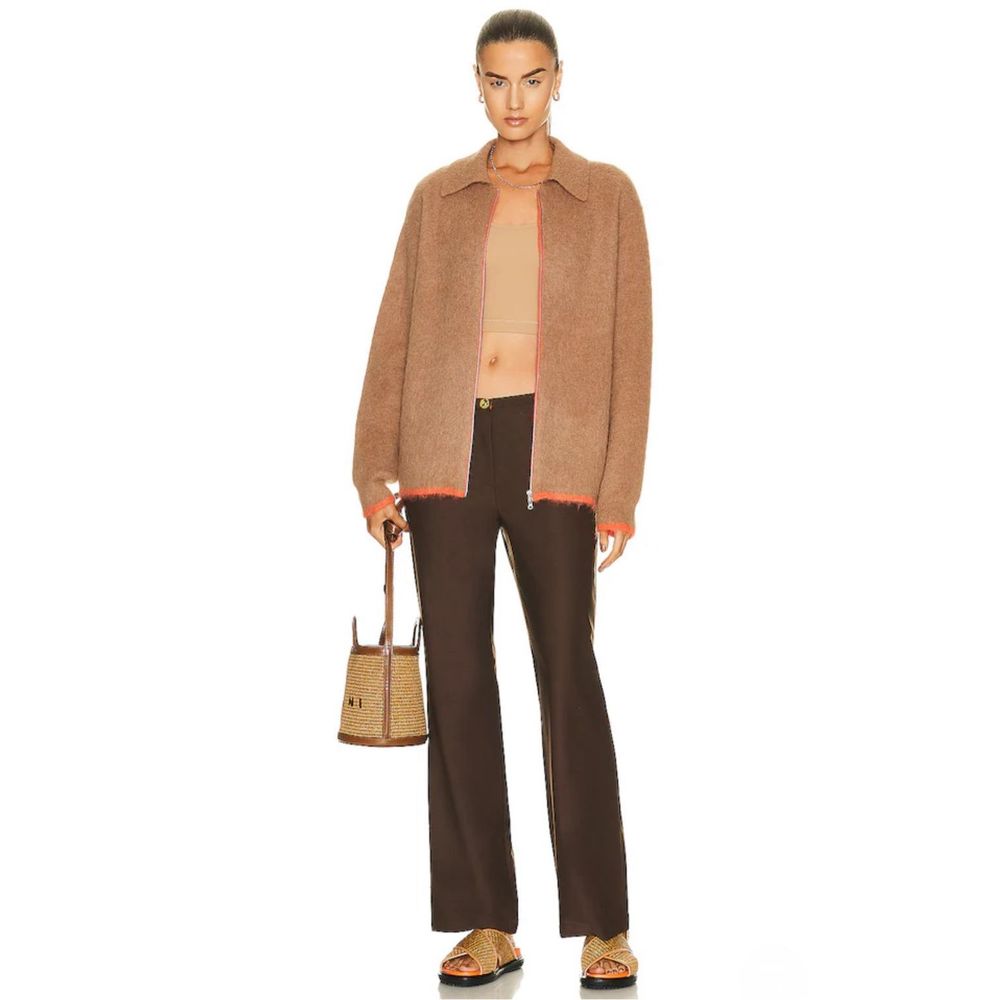Siedres Elza Low-Rise Straight Leg Trousers Brown Size 40